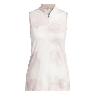 Adidas Womens Ultimate365 Tour Sleeveless Polo Shirt - Wonder Taupe