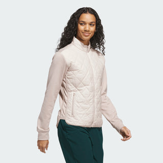 Adidas Ladies Ultimate365 Quilted Full Zip Golf Jacket - Wonder Taupe
