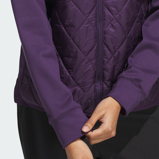 Adidas Ladies Ultimate365 Quilted Full Zip Golf Jacket - Purple