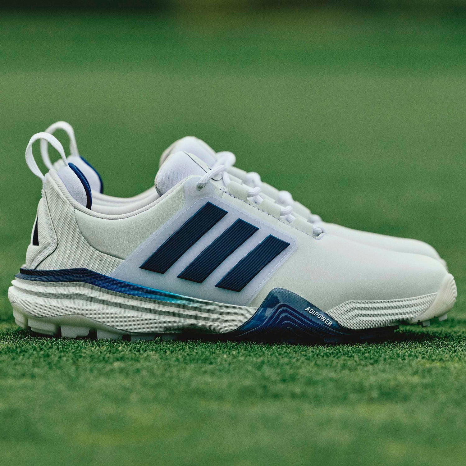 Adidas Womens Adipower 26 Waterproof Golf Shoes - White, Crystal & Navy