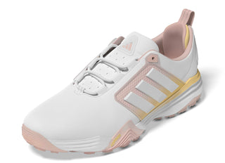 Adidas Womens Adipower 26 Waterproof Golf Shoes - White, Pink & Tangerine