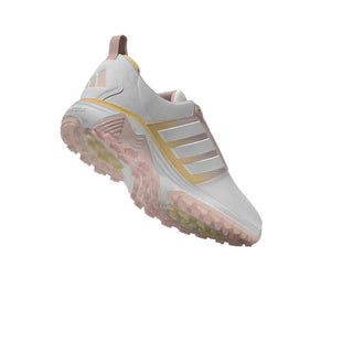 Adidas Womens Adipower 26 Waterproof Golf Shoes - White, Pink & Tangerine