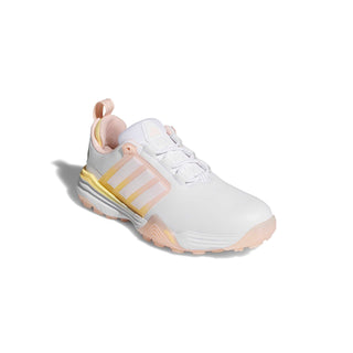 Adidas Womens Adipower 26 Waterproof Golf Shoes - White, Pink & Tangerine