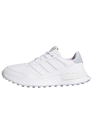 Adidas Womens S2G 26 Leather Spikeless Golf Shoes - White & Silver