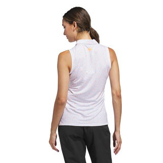 Womens Ultimate365 Otoman Sleeveless Polo Shirt - White