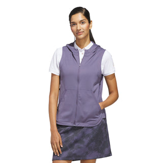 Adidas Women's Ultimate365 Full-Zip Sleeveless Golf Hoodie - Purple