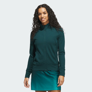 Adidas Womens Ultimate365 Textured Golf Jacket - Emerald