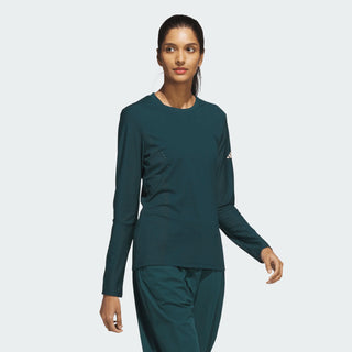 Adidas Womens Ultimate365 Long Sleeve Slim Golf Top - Green