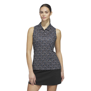 Womens Ultimate365 Otoman Sleeveless Polo Shirt - Black
