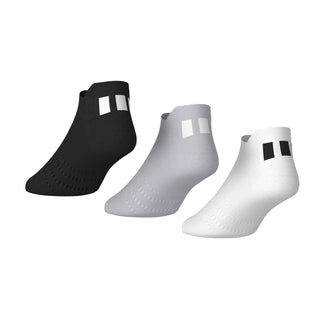 Adidas Performance Ankle Socks (3 Pack) - White, Black & Grey