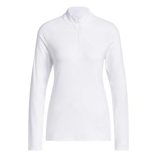 Ultimate365 Solid Quarter Zip Mock Neck - White