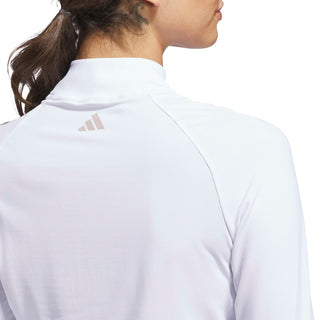 Ultimate365 Solid Quarter Zip Mock Neck - White