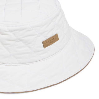 Women's Quilted Bucket Hat - White