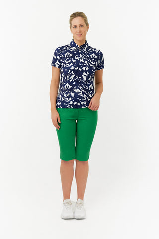 Amity Short Sleeve Polo Shirt - Wild Peony Navy