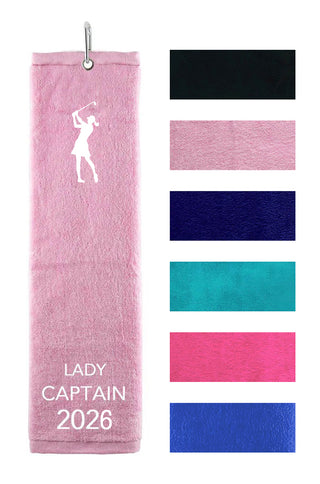 Lady Captain 2026 Own Use Tri Fold Golf Towel