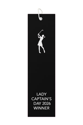 Lady Captain's Day 2026 Winner Tri-Fold Towel - Black