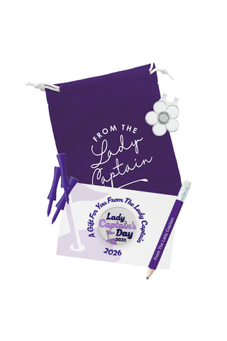 Lady Captain's Day 2026 Ball Marker & Visor Clip Gift Set - Purple Hydrangea