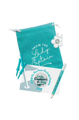 Lady Captain's Day 2026 Ball Marker & Visor Clip Gift Set - Aqua