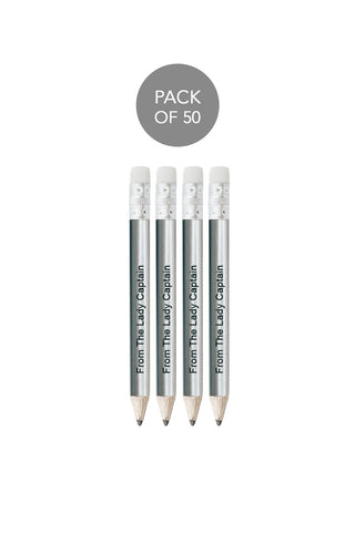 From the Lady Captain Pencils - 50 Pack (Silver)