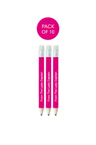 From The Lady Captain Pencils - 10 Pack (Pink)