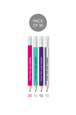 From The Lady Captain Pencils - 50 Pack (Multicolour)