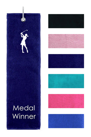 Medal Winner Tri Fold Golf Towel Prize