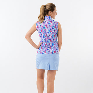 Pure Golf Ladies Rise Sleeveless Polo Shirt - Watercolour Daydream