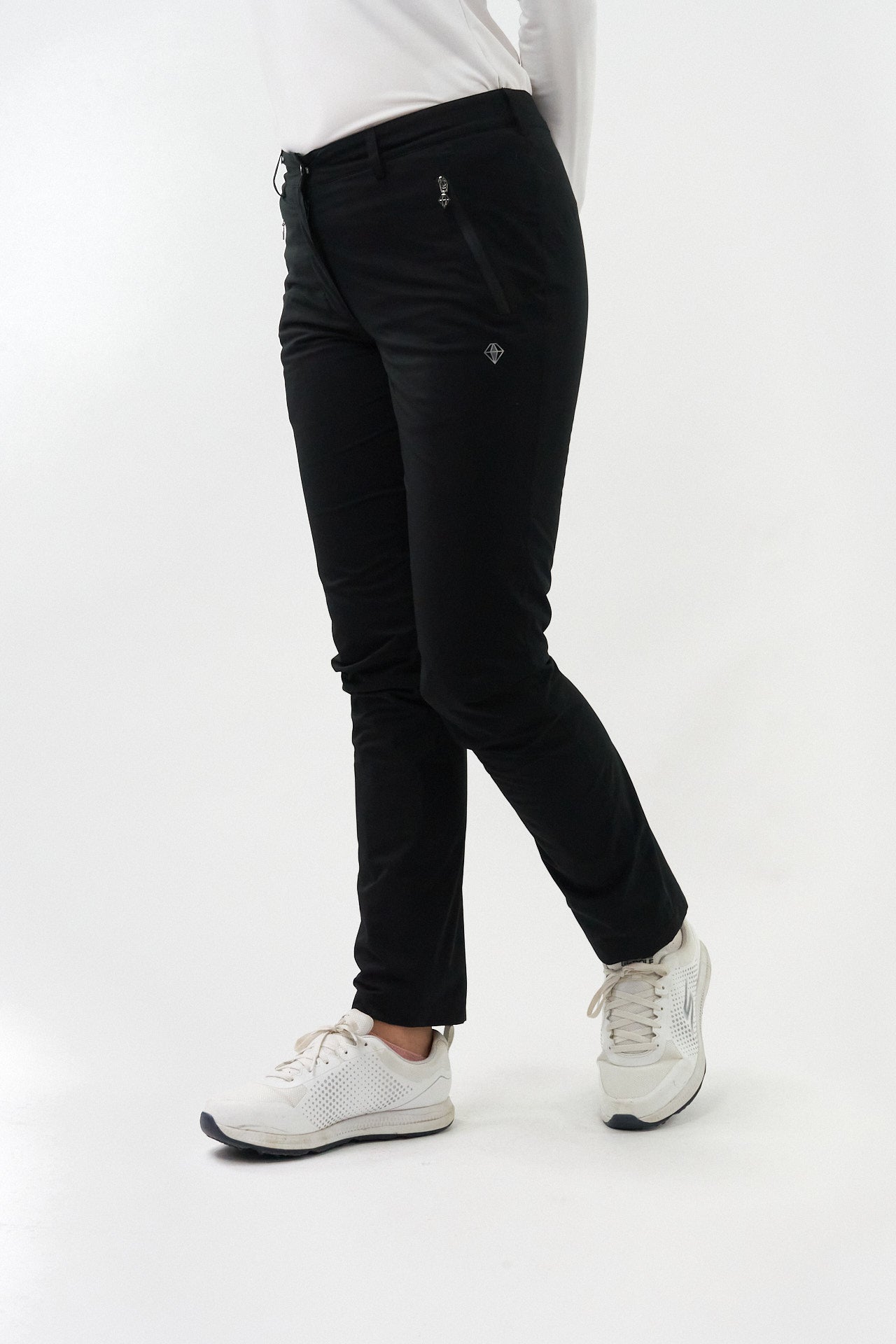 Pure Golf Cascade Waterproof Lined Ladies Golf Trousers Black