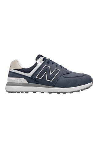 New Balance Womens Waterproof Golf Shoes - 574 Greens V2 - Spikeless Navy/White