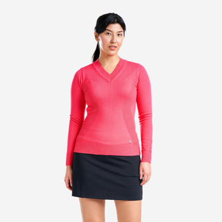 Nivo Ladies Nicole V-Neck Sweater - Cherry