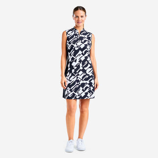 Nivo Ladies Leanna Sleeveless Golf Dress - White/Black