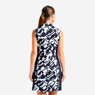 Nivo Ladies Leanna Sleeveless Golf Dress - White/Black