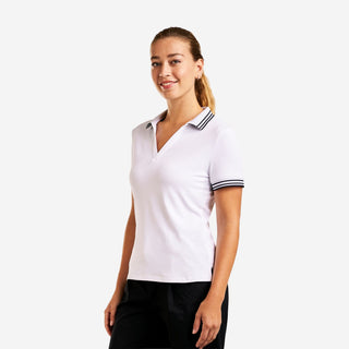Natalia Ladies Golf Polo Top - White