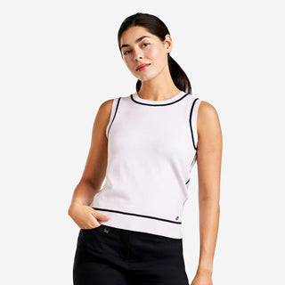 Nicolette Sleeveless Golf Sweater - White