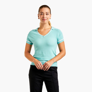 Nyla Short Sleeve Golf Sweater - Aruba Blue