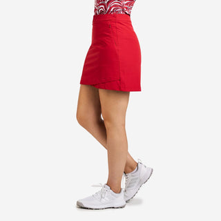 Monroe Pull-On Golf Skort - Chinese Red