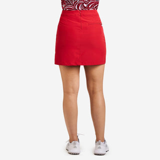 Monroe Pull-On Golf Skort - Chinese Red