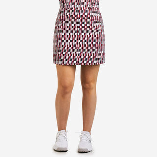 Liora Golf Skort - Red & Cream
