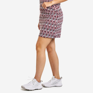 Liora Golf Skort - Red & Cream