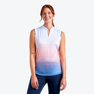 Nivo Ladies Mai Sleeveless Polo - Sea Reflection