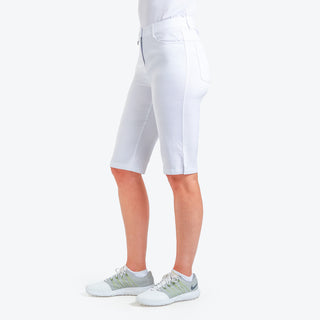 Nivo Ladies Nalini Long Ladies Golf Shorts - White -  Inseam 36CM