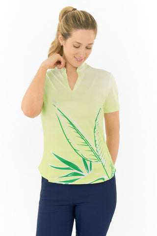 Nivo Ladies Flora Cap Sleeve Polo Lime