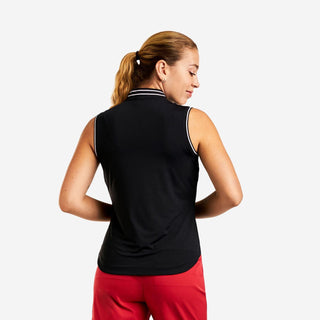 Fergie Sleeveless Polo - Black