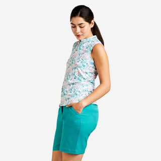 Linnea Sleeveless Polo - White Aruba