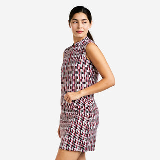 Linnea Sleeveless Polo - Red & Cream