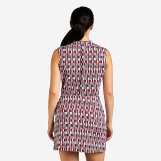 Linnea Sleeveless Polo - Red & Cream