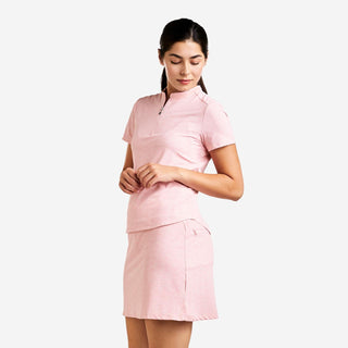 Lynda Cap Sleeve Polo - Crystal Rose