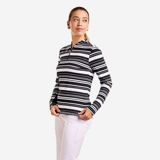 Lolita Long Sleeve Top - Black & White