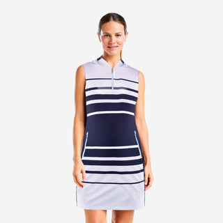 Nivo Ladies Leanna Sleeveless Golf Dress - White/Navy