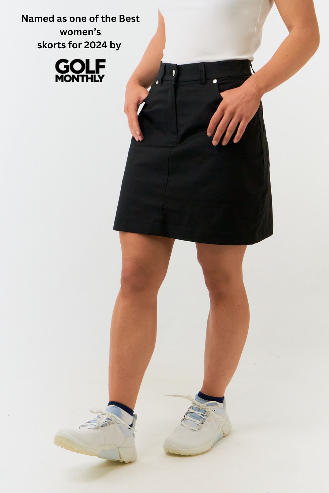 Calm Ladies Golf Skort Black